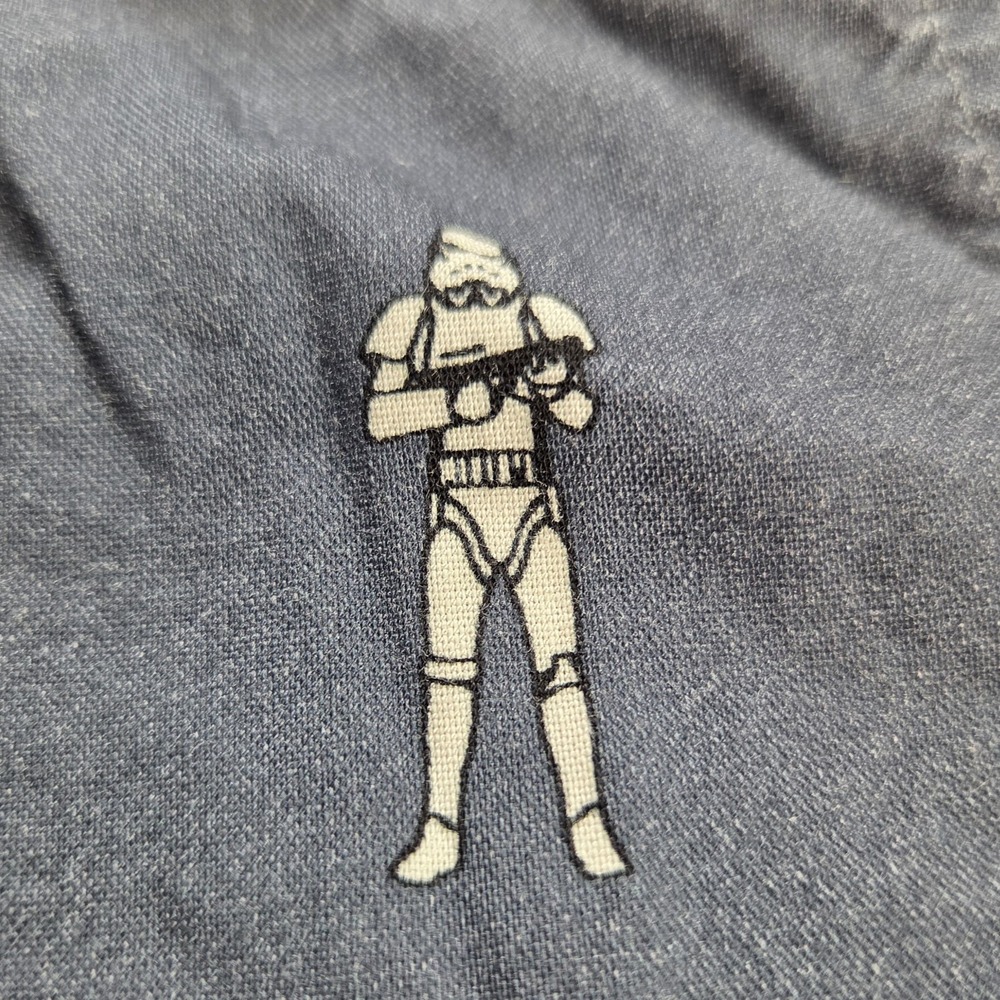 Our Universe Star Wars Mens Button-Down Shirt L Blue Character Print - Picture 12 of 12